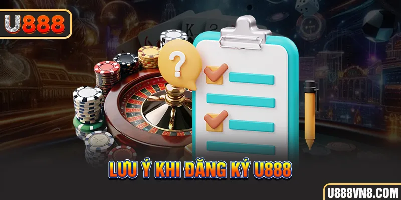 Lưu ý khi đăng ký U888